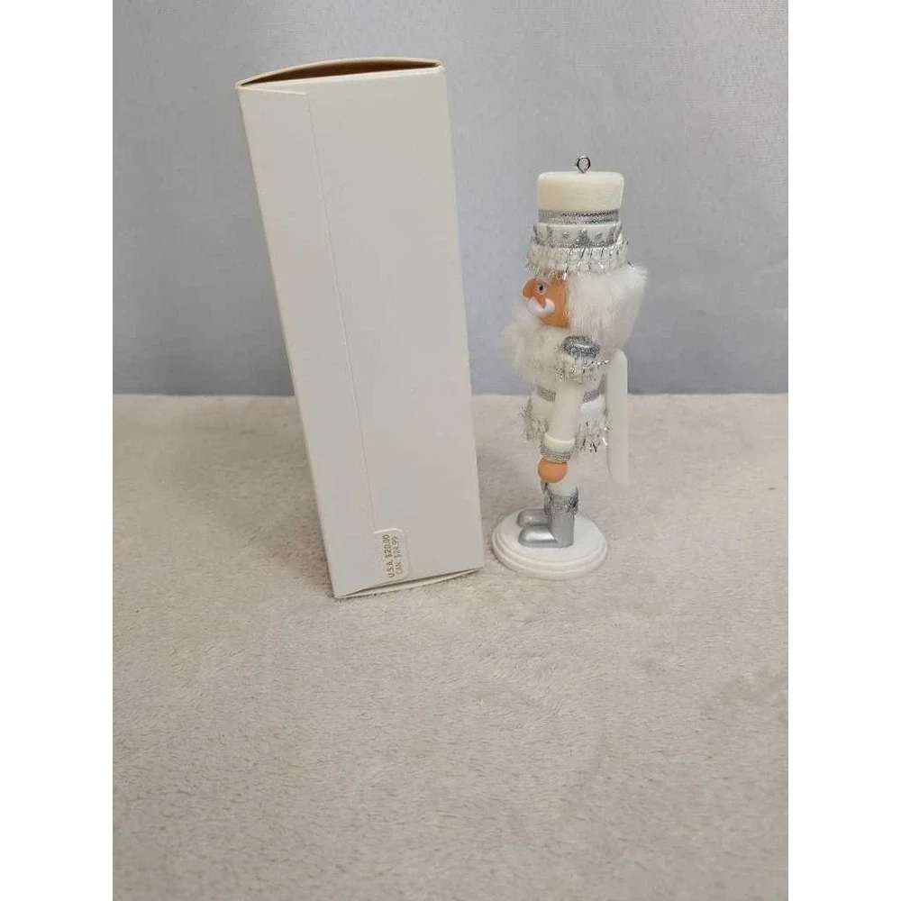 Hallmark‎ Keepsake Notable Nutcracker Ornament 2012 Silver White Christmas Decor